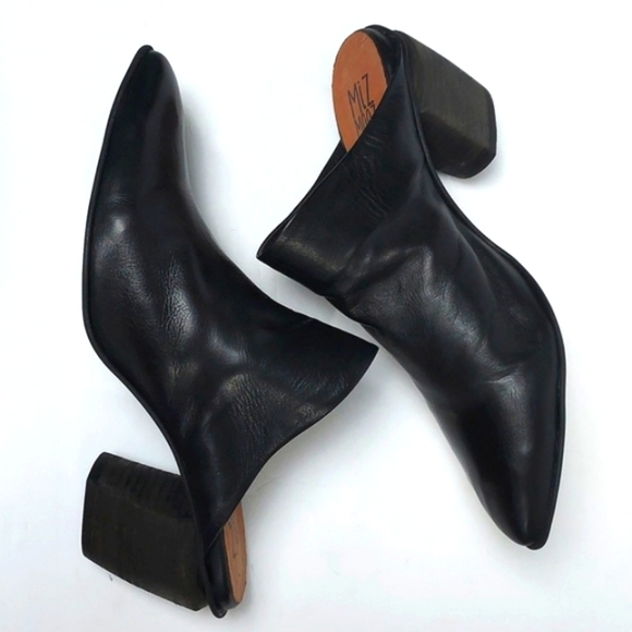 Miz Mooz Amalia Leather Mule Black Size 41 (9.5-10) - Picture 5 of 16